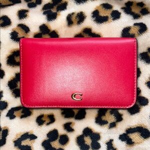 Coach Vibrant Red Leather Wallet